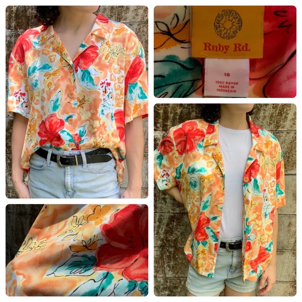 Ruby Rd. - Floral Button-Up - Picture 4 of 4